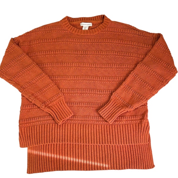 Oversized Orange Knit Sweater - Picture 6 of 6